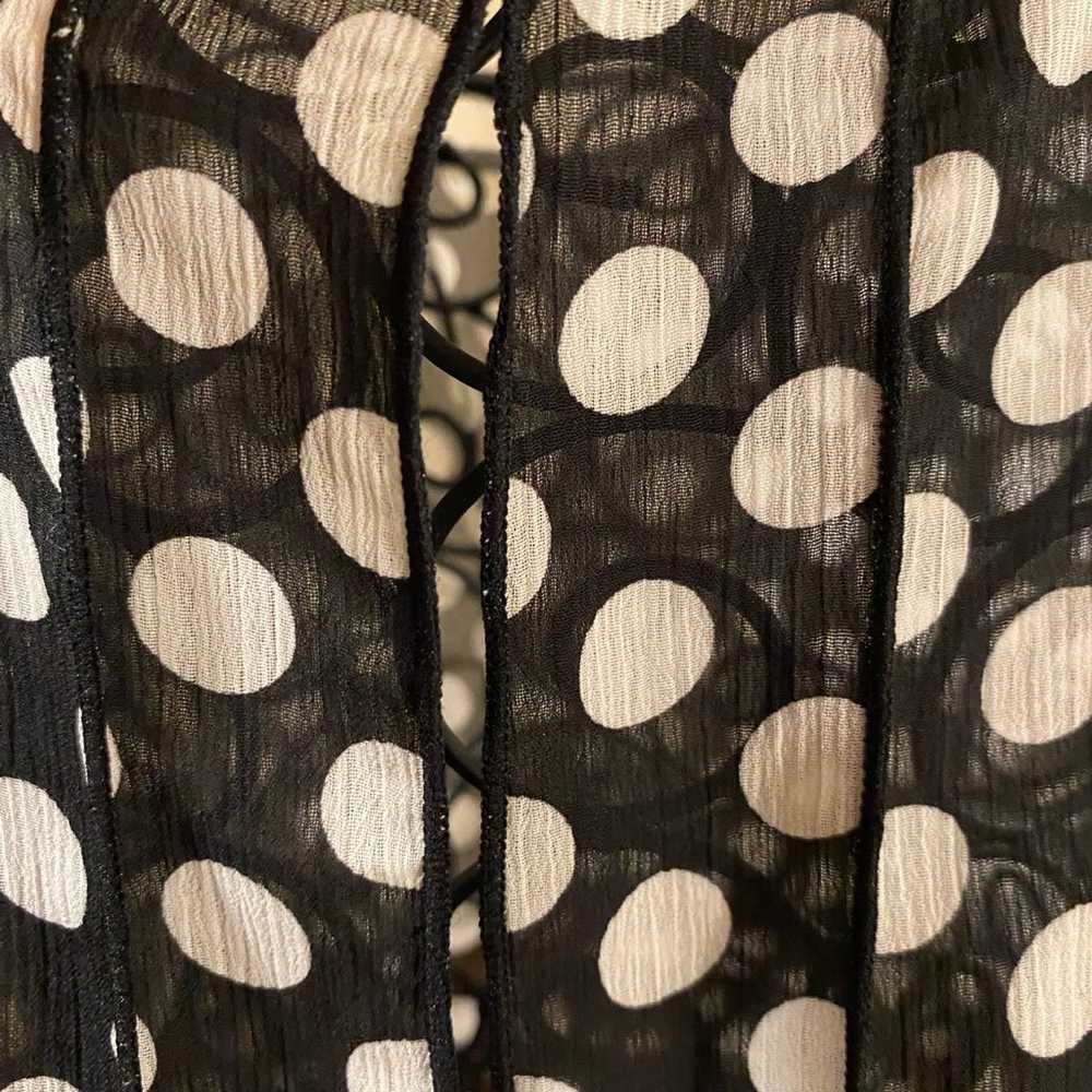 Dress Studio I Size 10 Black & White Polka Dot - image 7