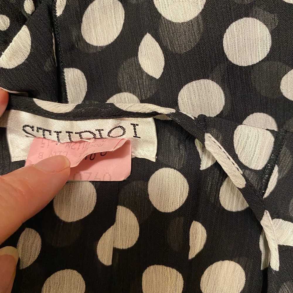 Dress Studio I Size 10 Black & White Polka Dot - image 9