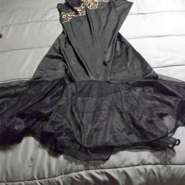 Ladies black sexy vintage gown