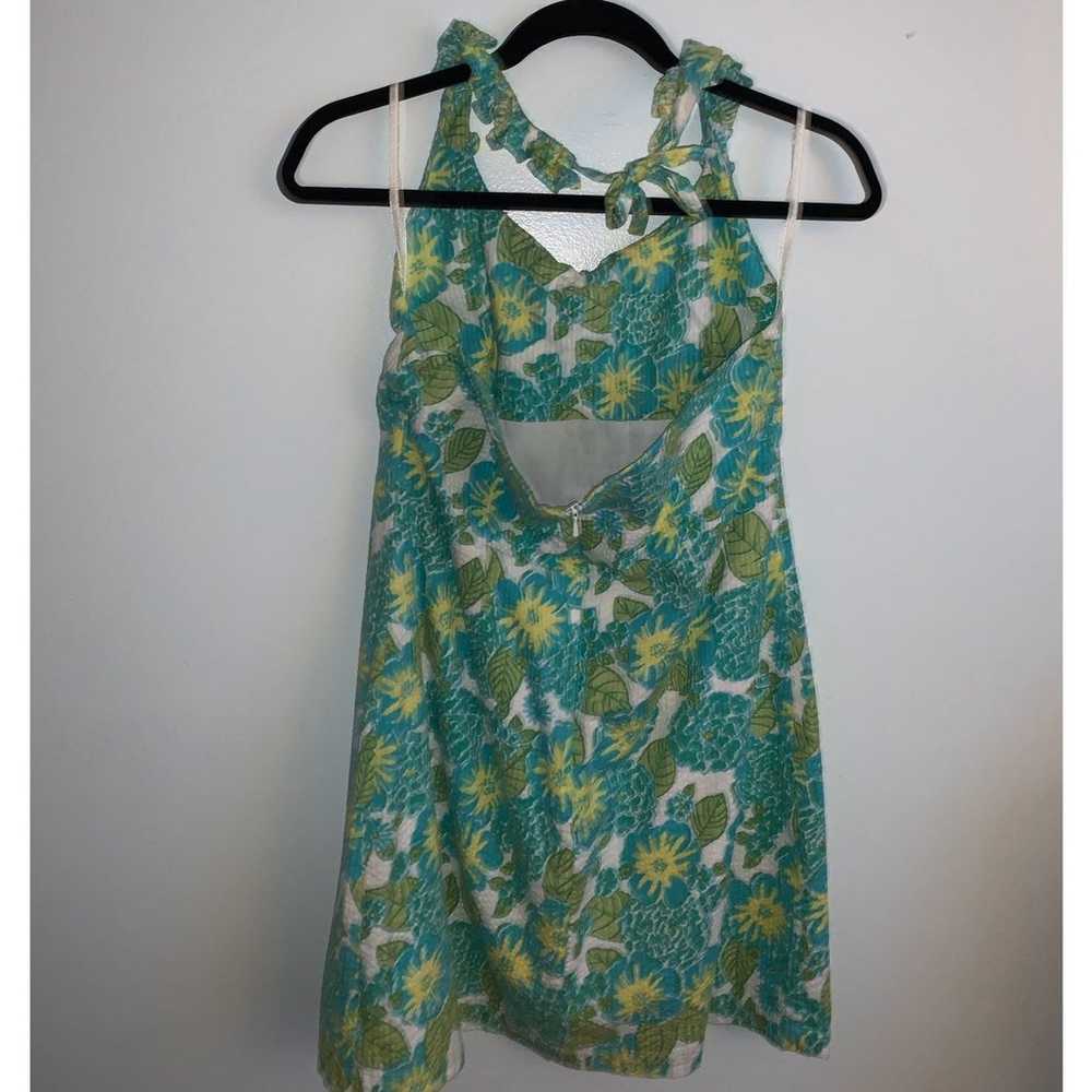 VINTAGE lilly pulitzer green leaf halter - image 2