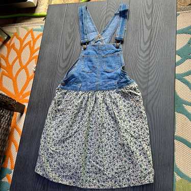 Vintage Paris Blues Bib Dress - NWOT - image 1