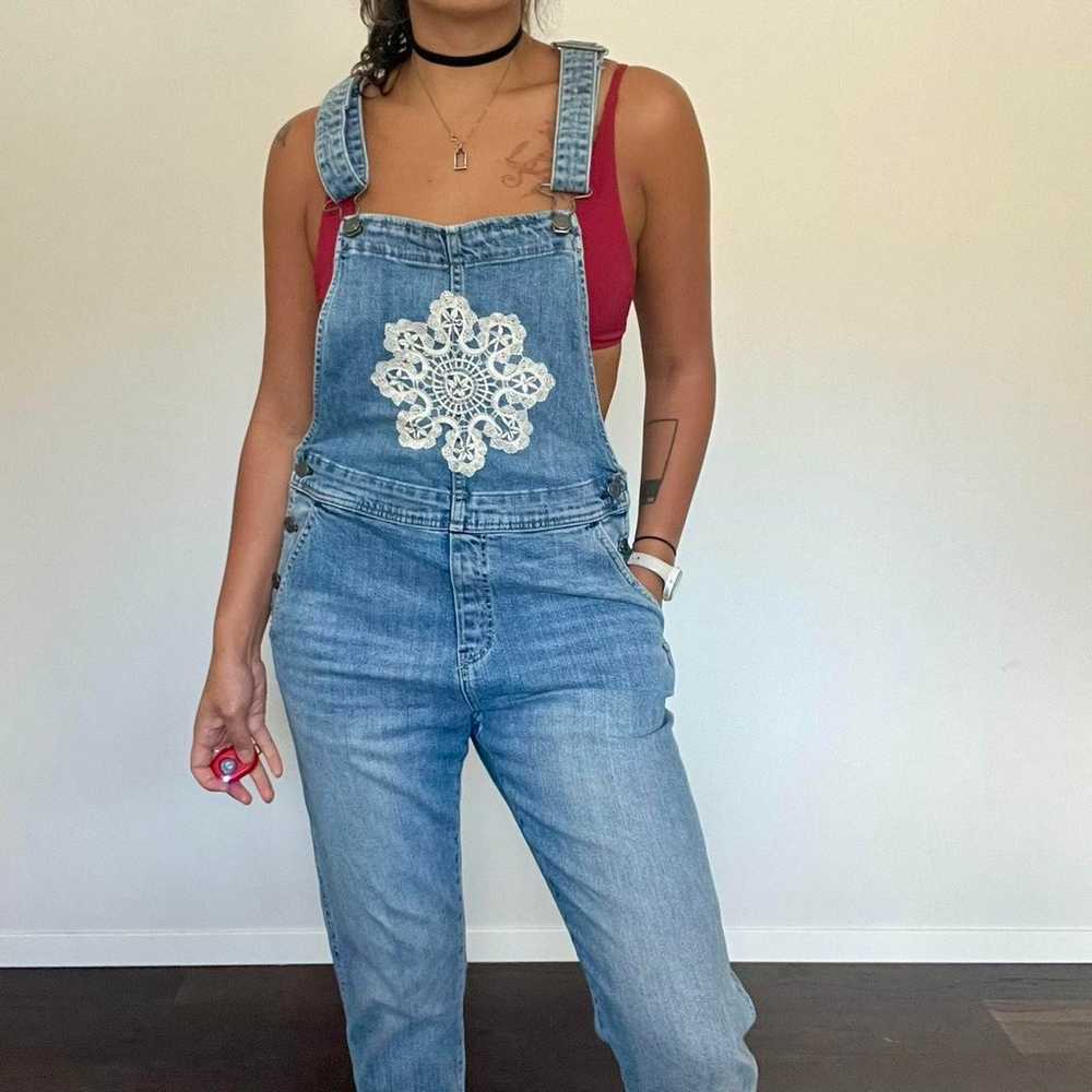 90s jean overalls cute - image 1