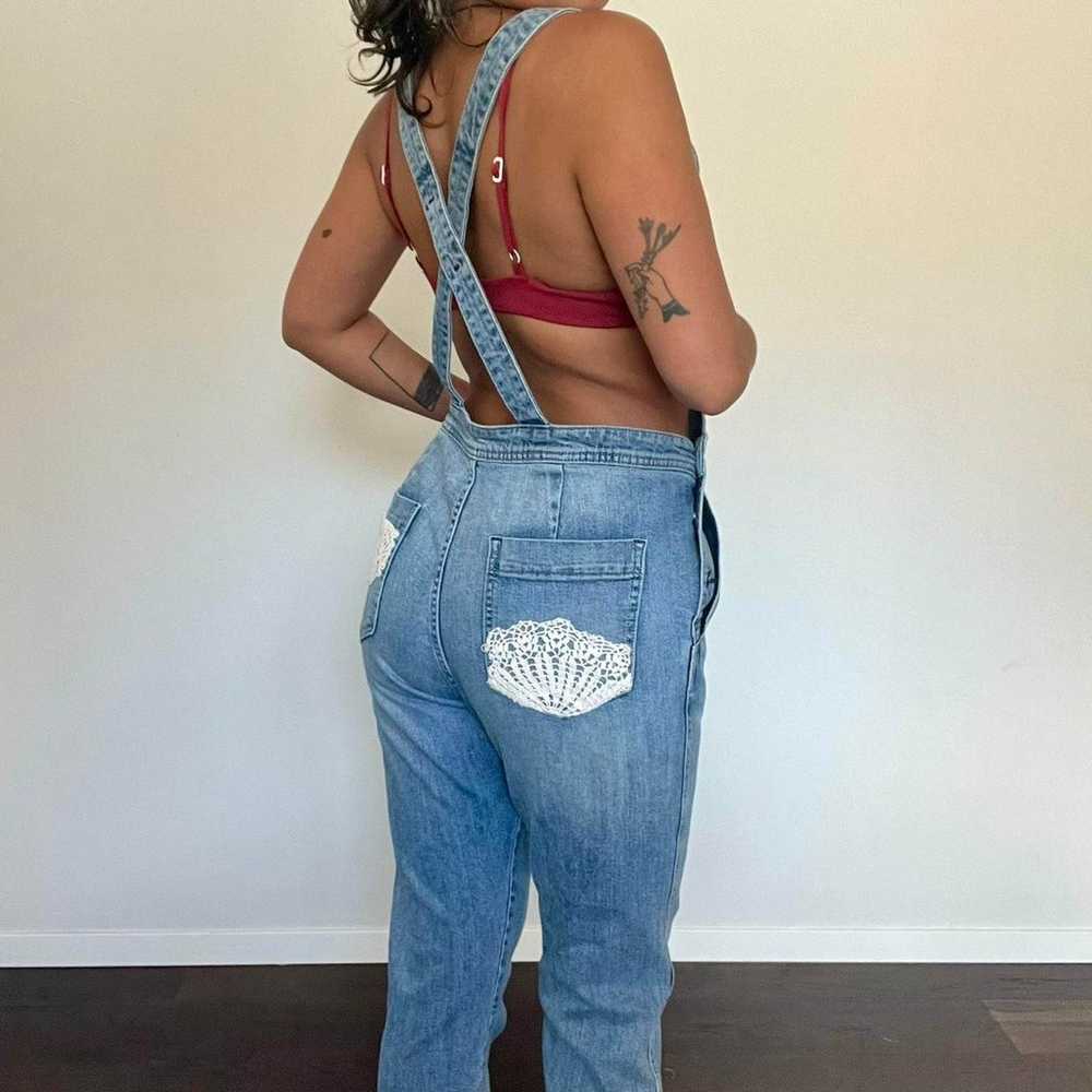 90s jean overalls cute - image 2