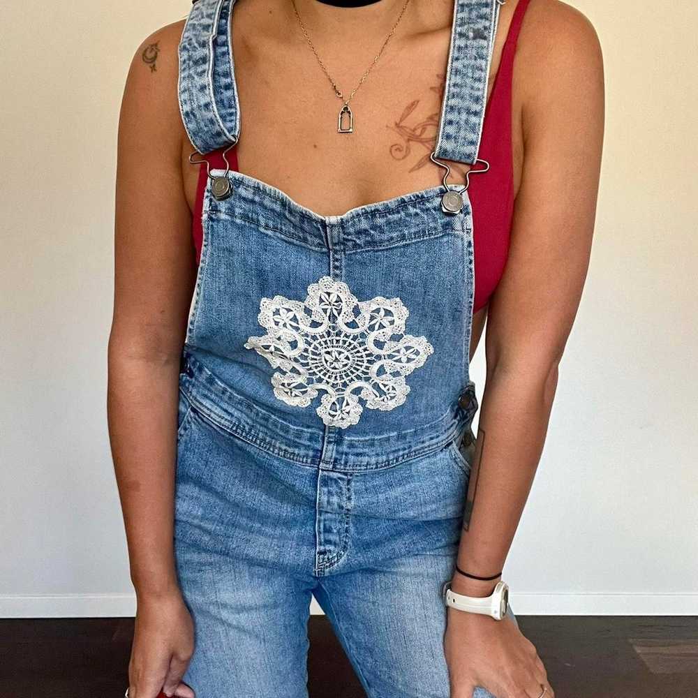 90s jean overalls cute - image 3