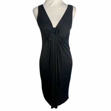 Vintage Y2K BCBG Jersey Knit Knot Dress M Black S… - image 1