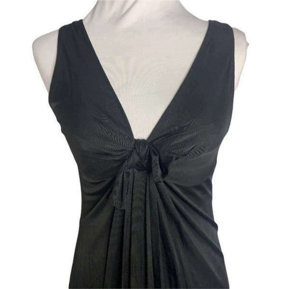 Vintage Y2K BCBG Jersey Knit Knot Dress M Black S… - image 2