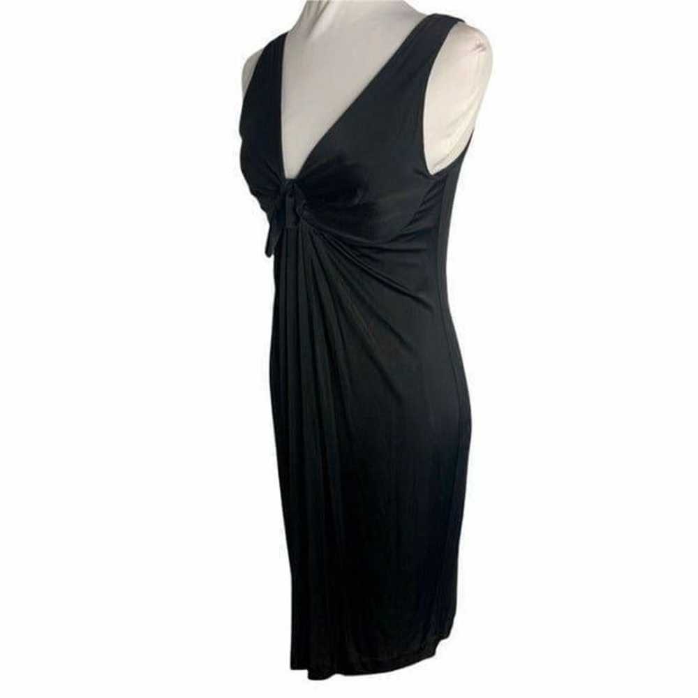 Vintage Y2K BCBG Jersey Knit Knot Dress M Black S… - image 3