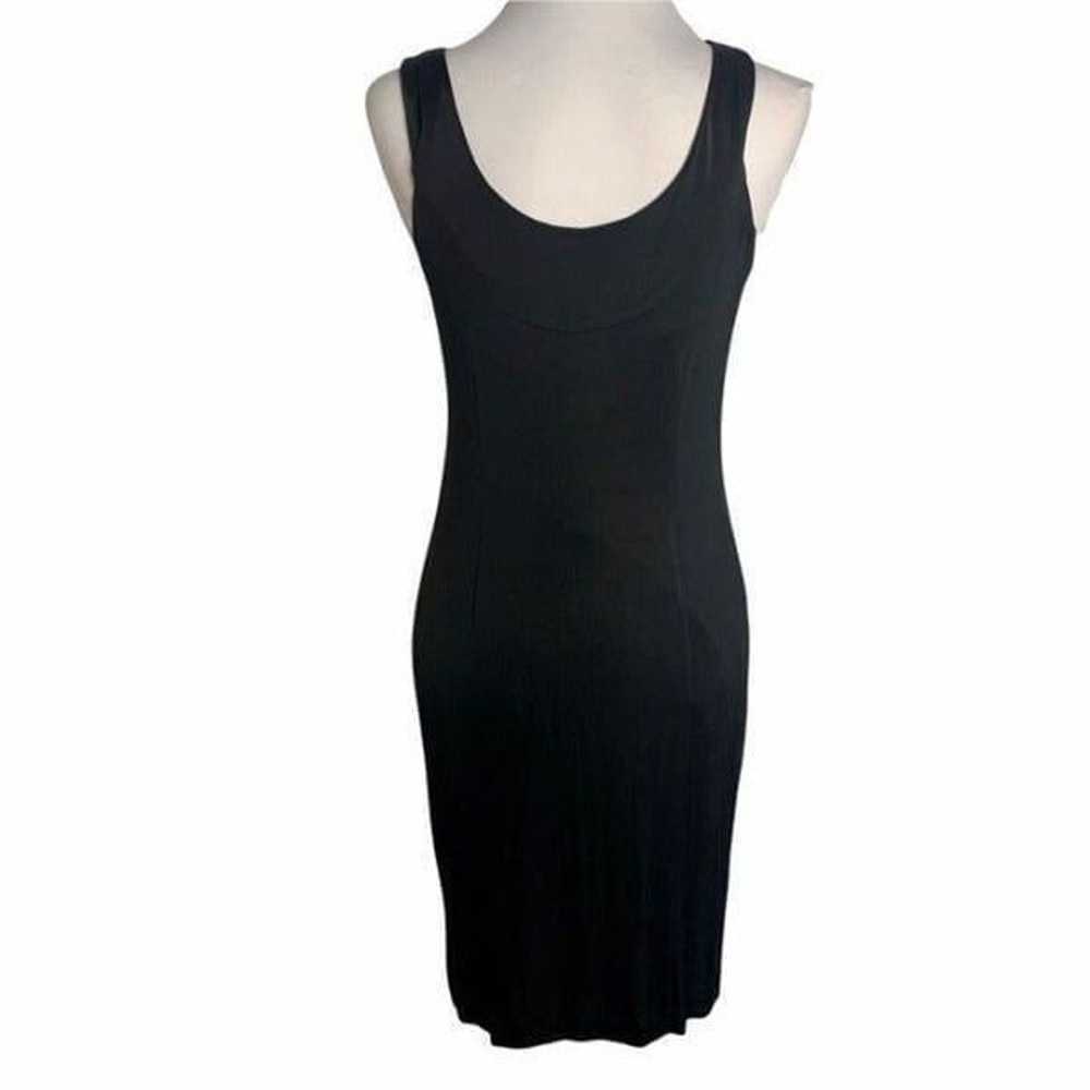 Vintage Y2K BCBG Jersey Knit Knot Dress M Black S… - image 4