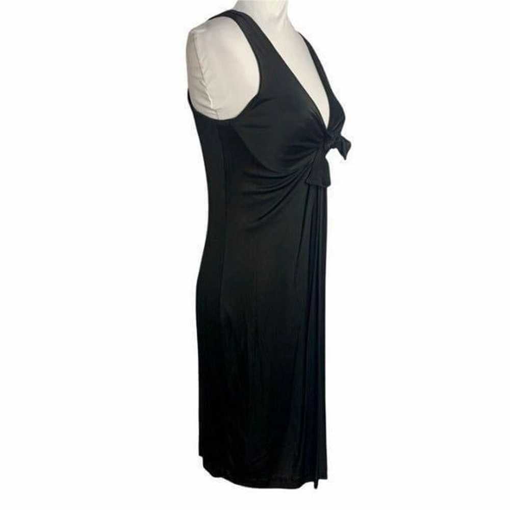 Vintage Y2K BCBG Jersey Knit Knot Dress M Black S… - image 5