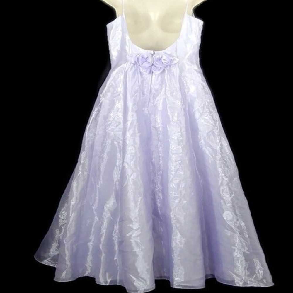 80's Lavender Full Length Halter Gown - image 2