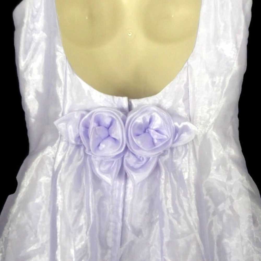 80's Lavender Full Length Halter Gown - image 3