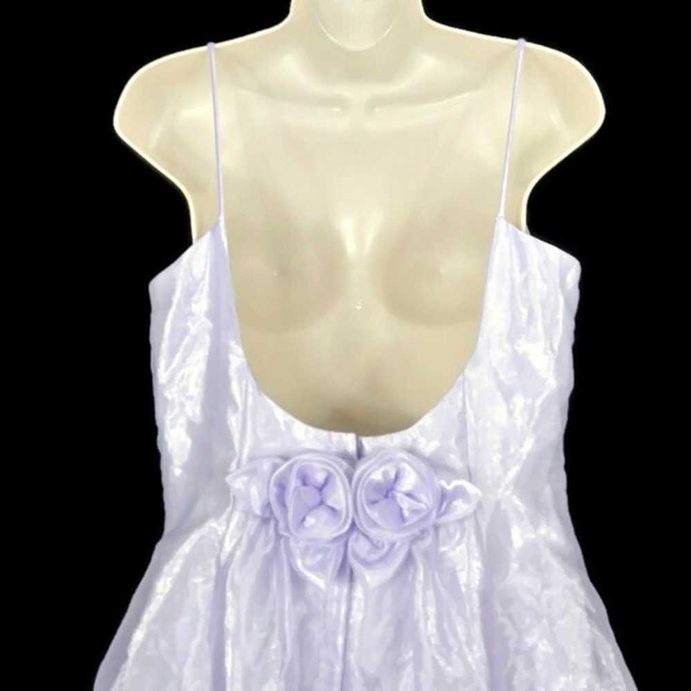 80's Lavender Full Length Halter Gown - image 5