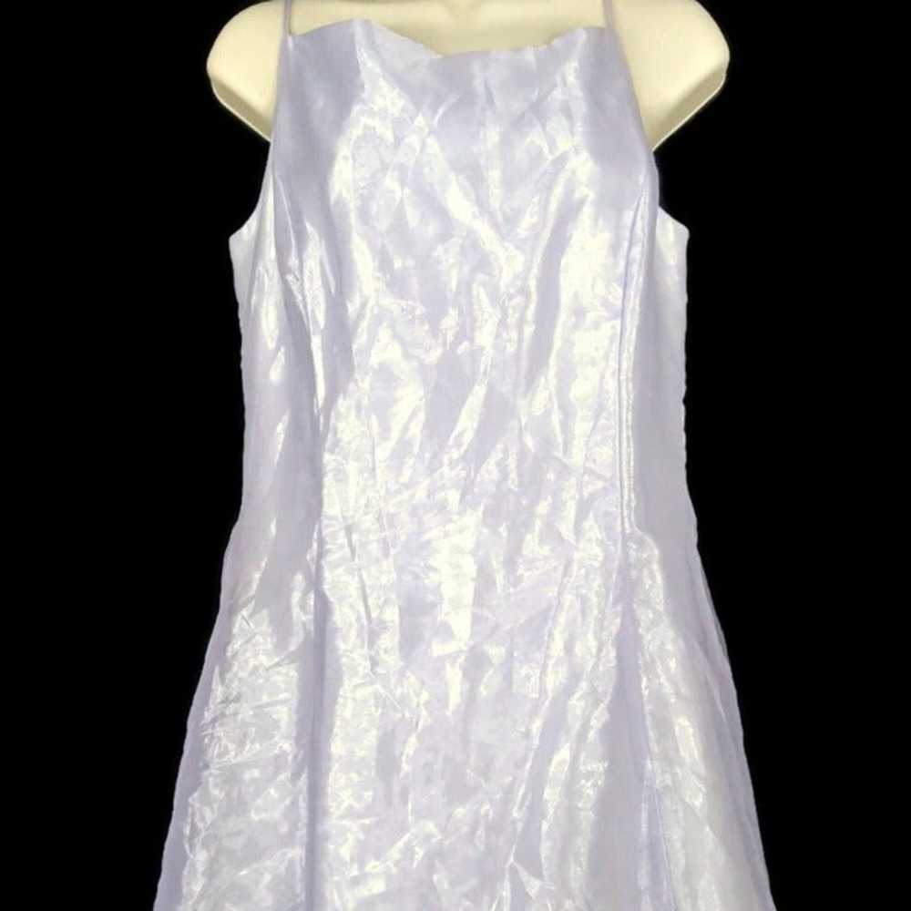 80's Lavender Full Length Halter Gown - image 6