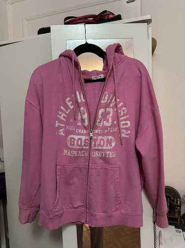 Garage Pink and White oversized cute Garage hoodie