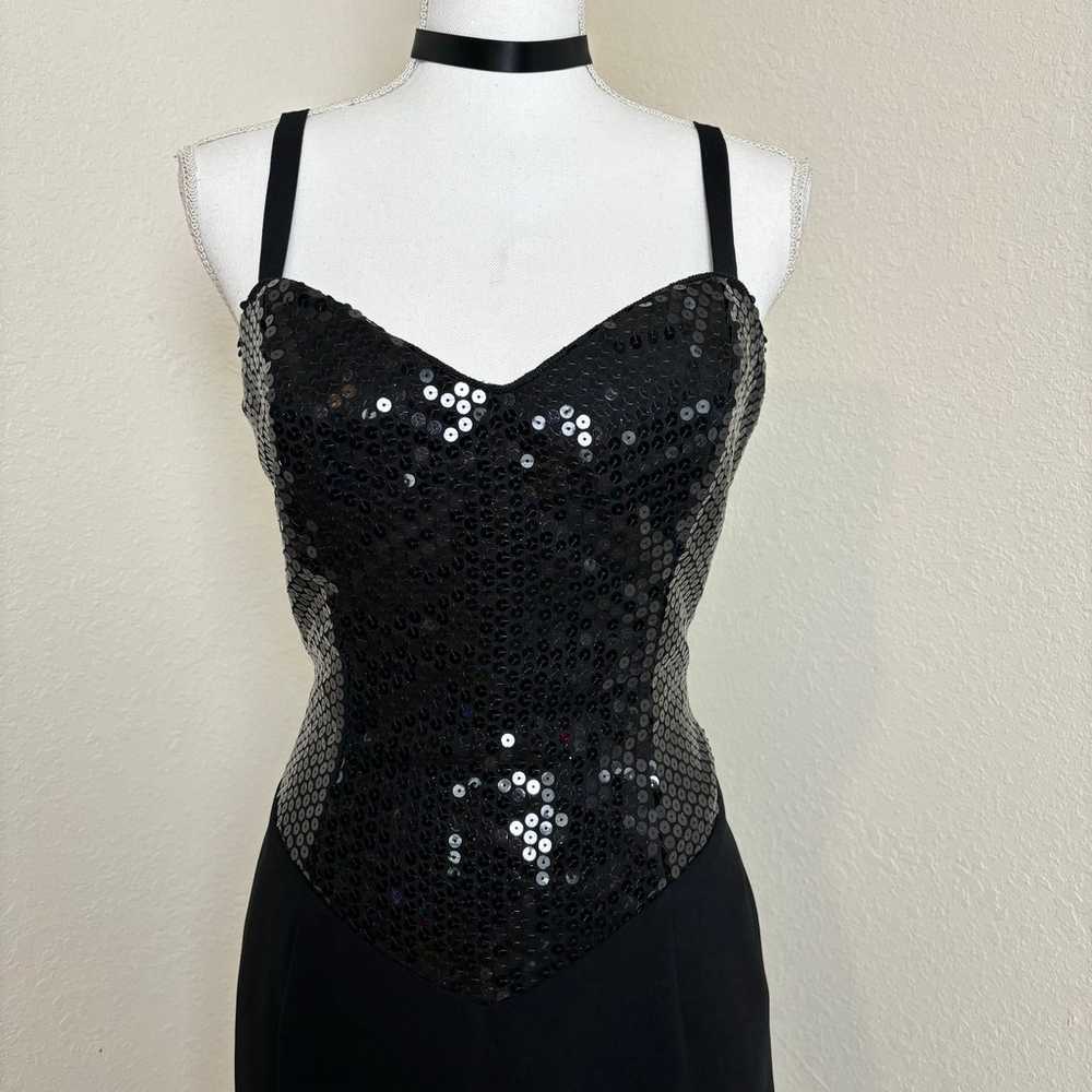 Vintage 90s rampage vampy grunge sequin corset st… - image 1