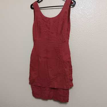 Geary Roark Kamisato Vintage Rust Linen Tiered Dre