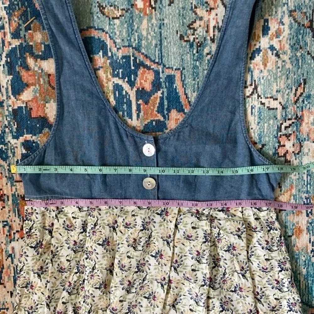 Vintage 90’s Express Denim and Floral Print Maxi … - image 11