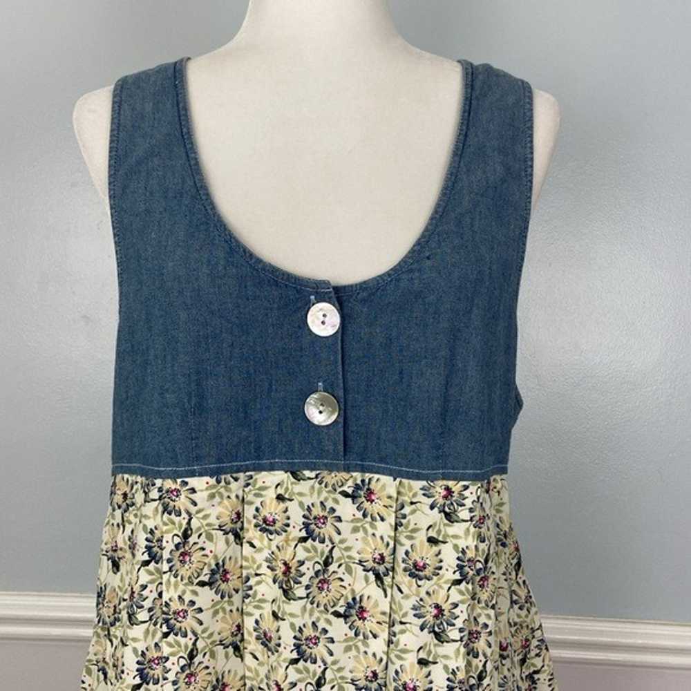 Vintage 90’s Express Denim and Floral Print Maxi … - image 3