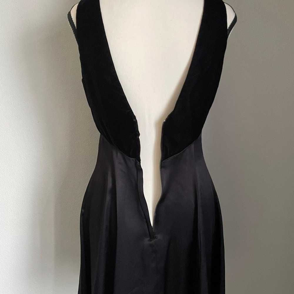 Vintage (1993) Jessica McClintock Black Sleeveles… - image 5