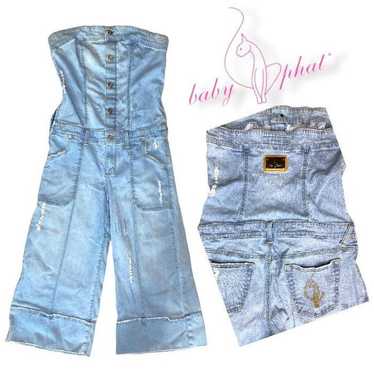 Strapless Baby Phat Denim Jumpsuit - image 1