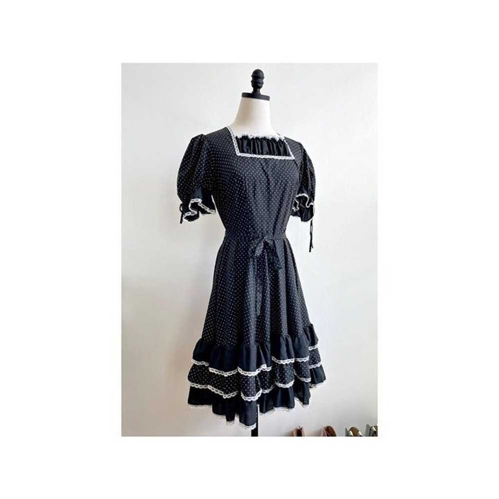 50s vintage western dress rockabilly polka dot sq… - image 1