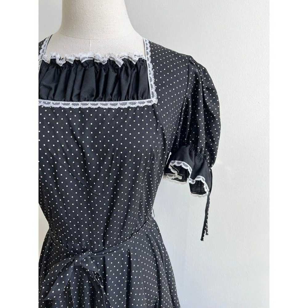 50s vintage western dress rockabilly polka dot sq… - image 2