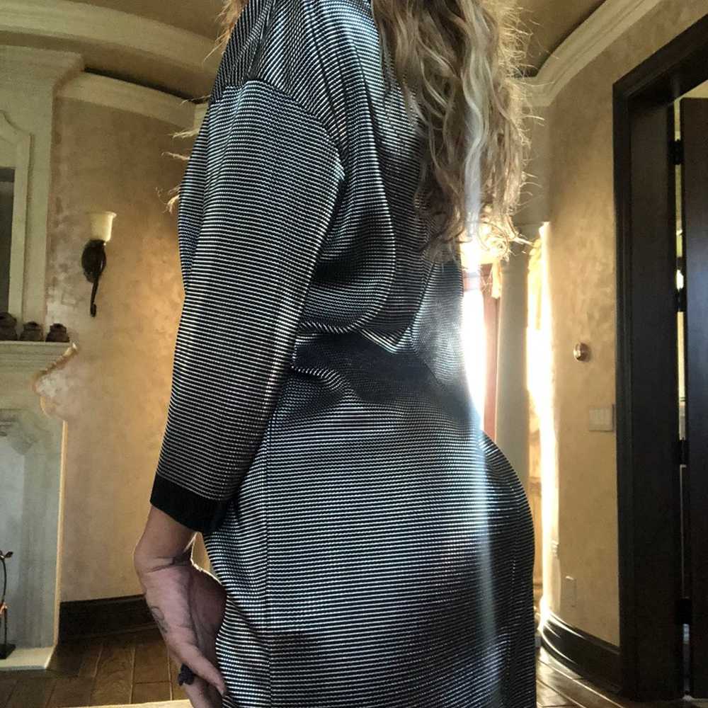 Zara Metallic Silver Mini Dress - image 2