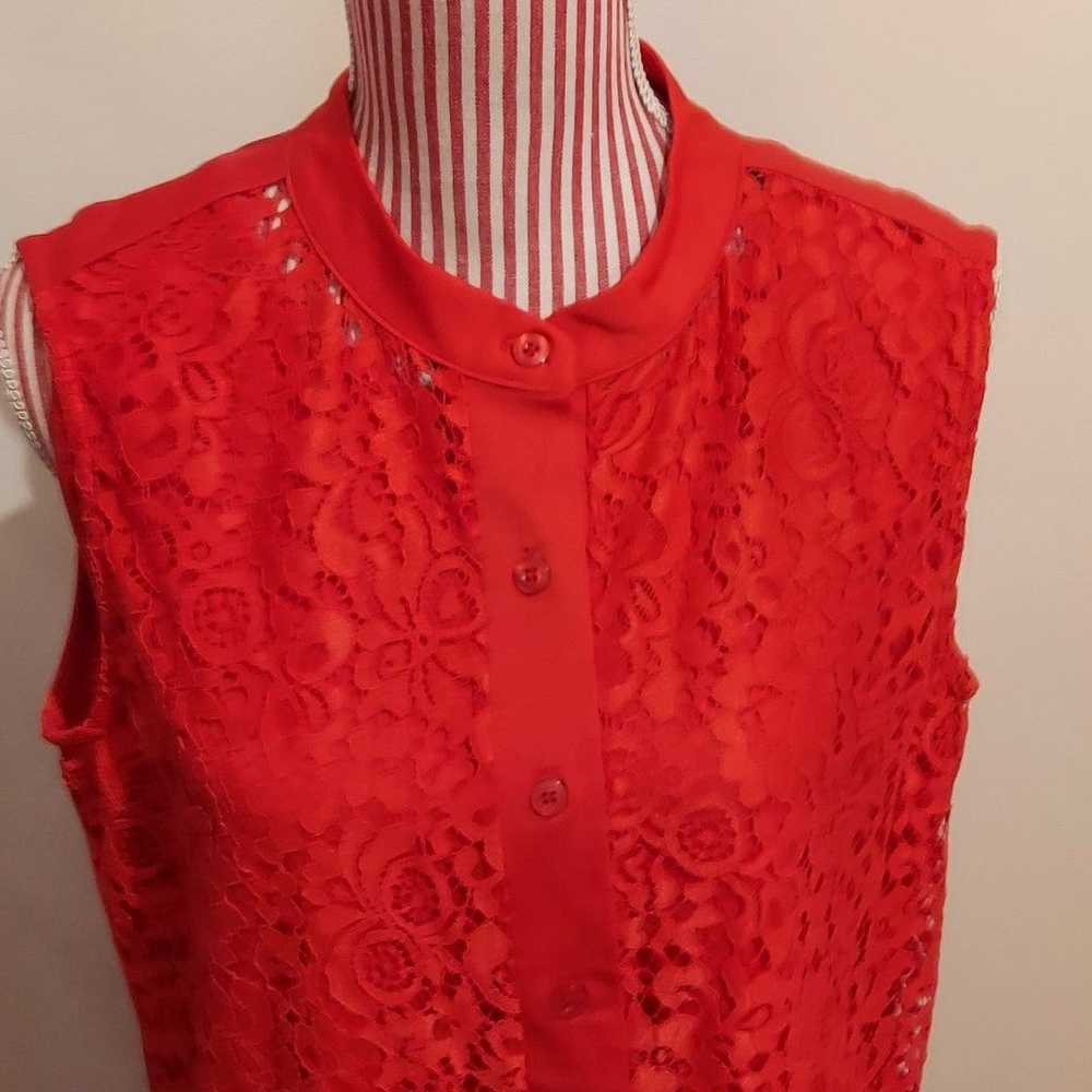 NWOT CW CLASSICS RED LACE DRESS SIZE LARGE VINTAGE - image 2