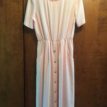 Vintage Via Sant Andrea Pink Short Sleeve Dress s… - image 1