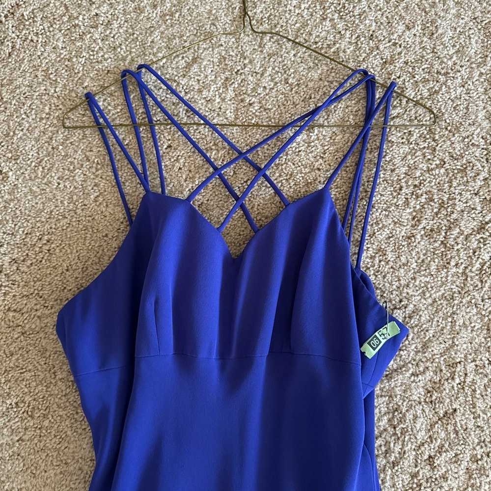 strappy blue maxi dress - image 2