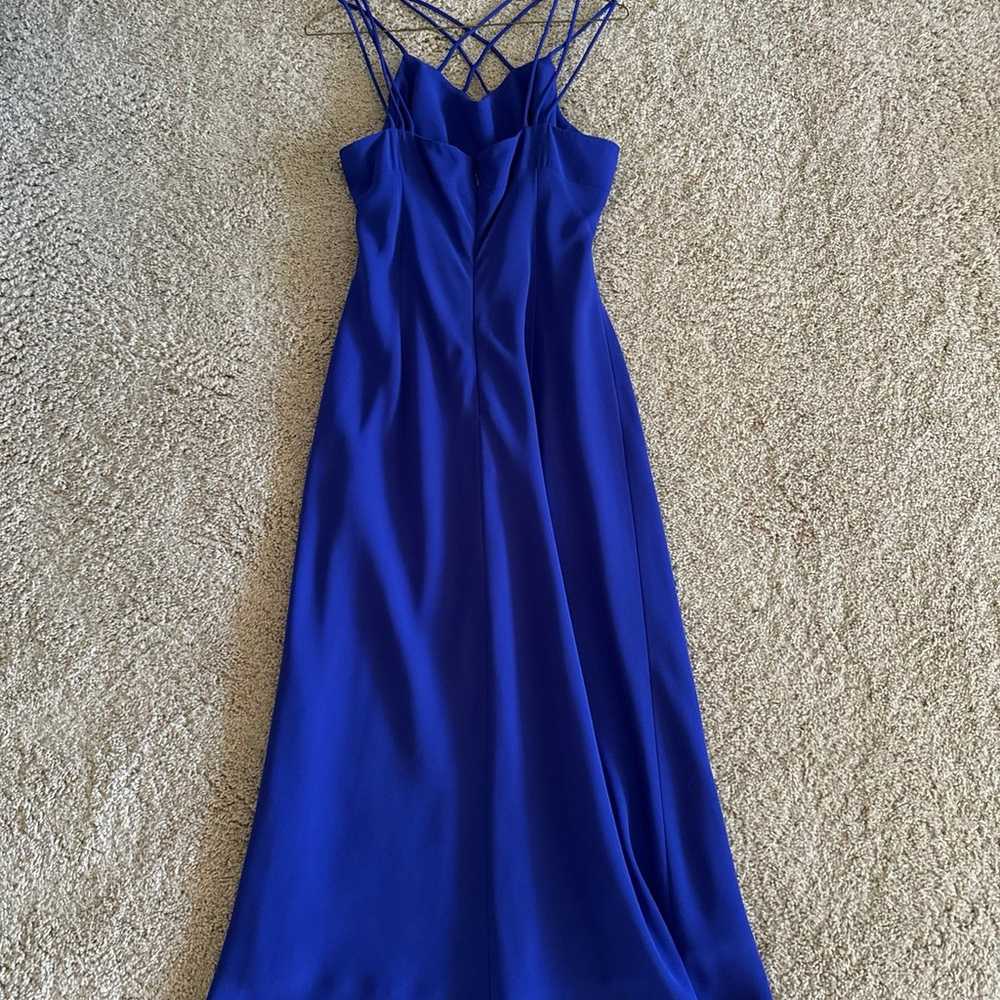 strappy blue maxi dress - image 4