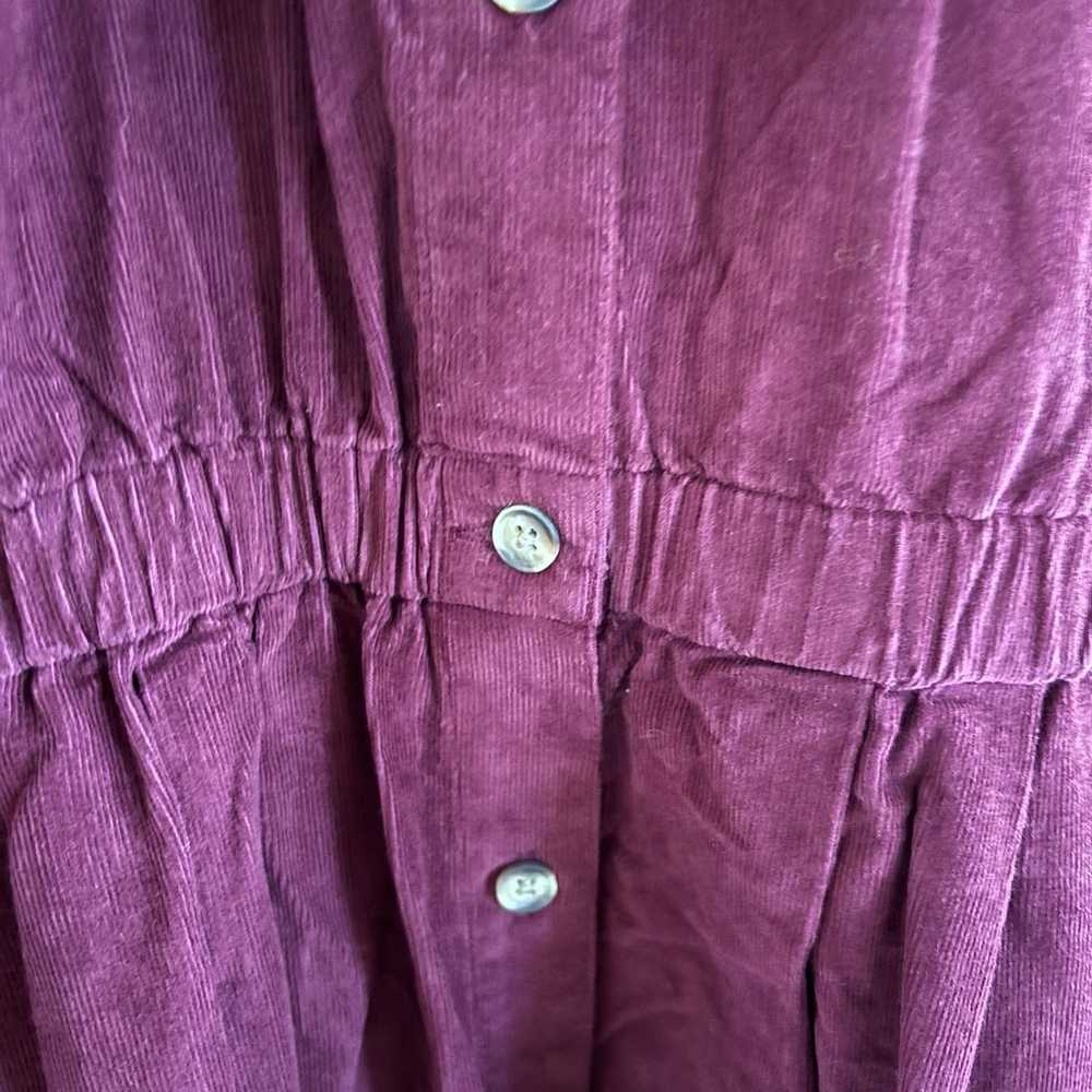 Vintage 90s NWOT Eddie Bauer purple corduroy dres… - image 4