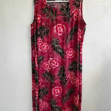 Vintage Bishop St Apparel Hawaiian Print Pink Flo… - image 1