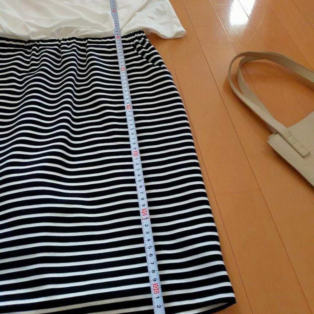 HusHusH Short-Sleeved One-Piece White & Striped. - image 10