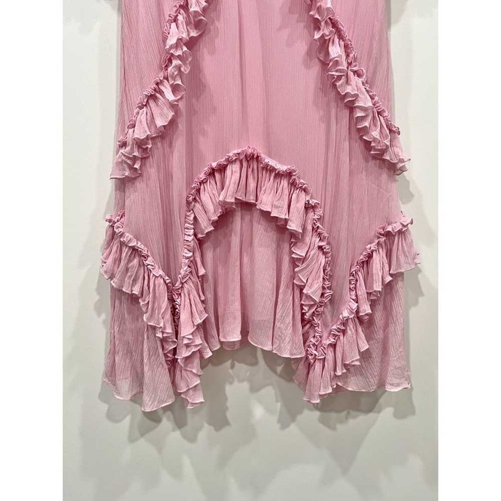 Ulla Johnson Pegeen Ruffled Silk Light Pink Dress - image 6