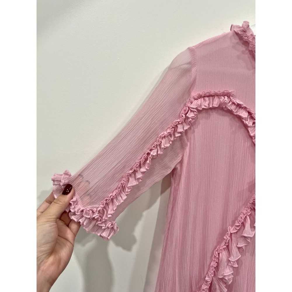 Ulla Johnson Pegeen Ruffled Silk Light Pink Dress - image 7