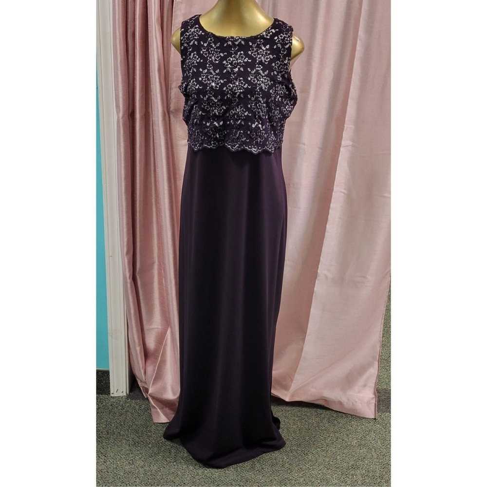 Sz 14 eggplant mother of the bride dress - image 1