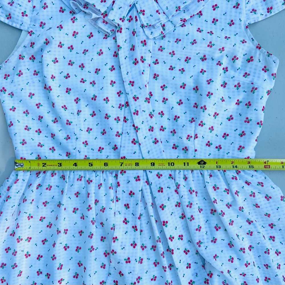 VTG 90s Y2K Dress Size Large Peter Pan Ruffled Co… - image 10