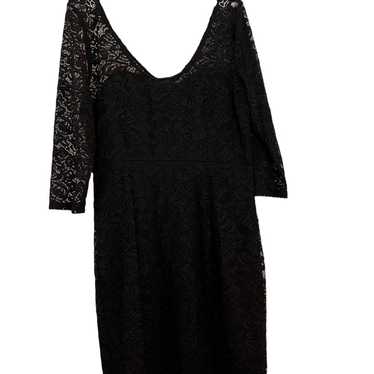 Bold Elements: Size L Black Lacy Dress. Excellent… - image 1