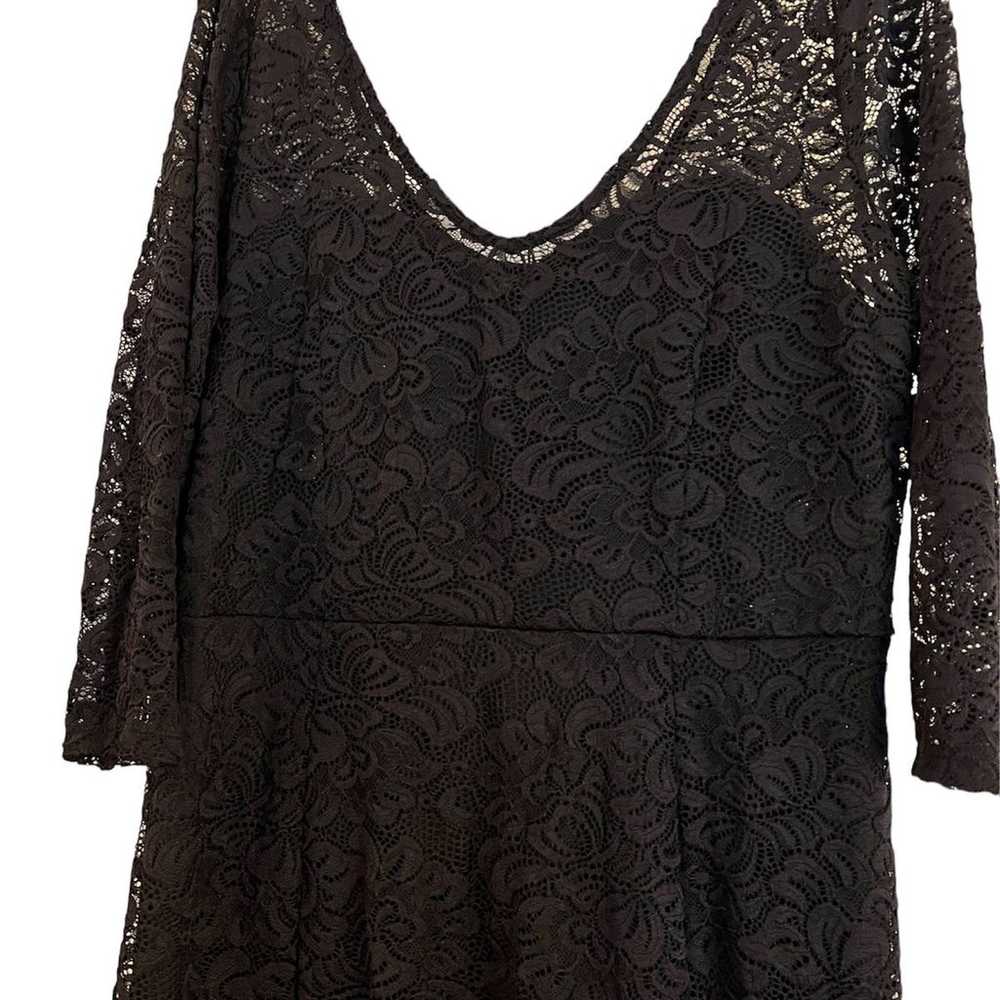 Bold Elements: Size L Black Lacy Dress. Excellent… - image 3