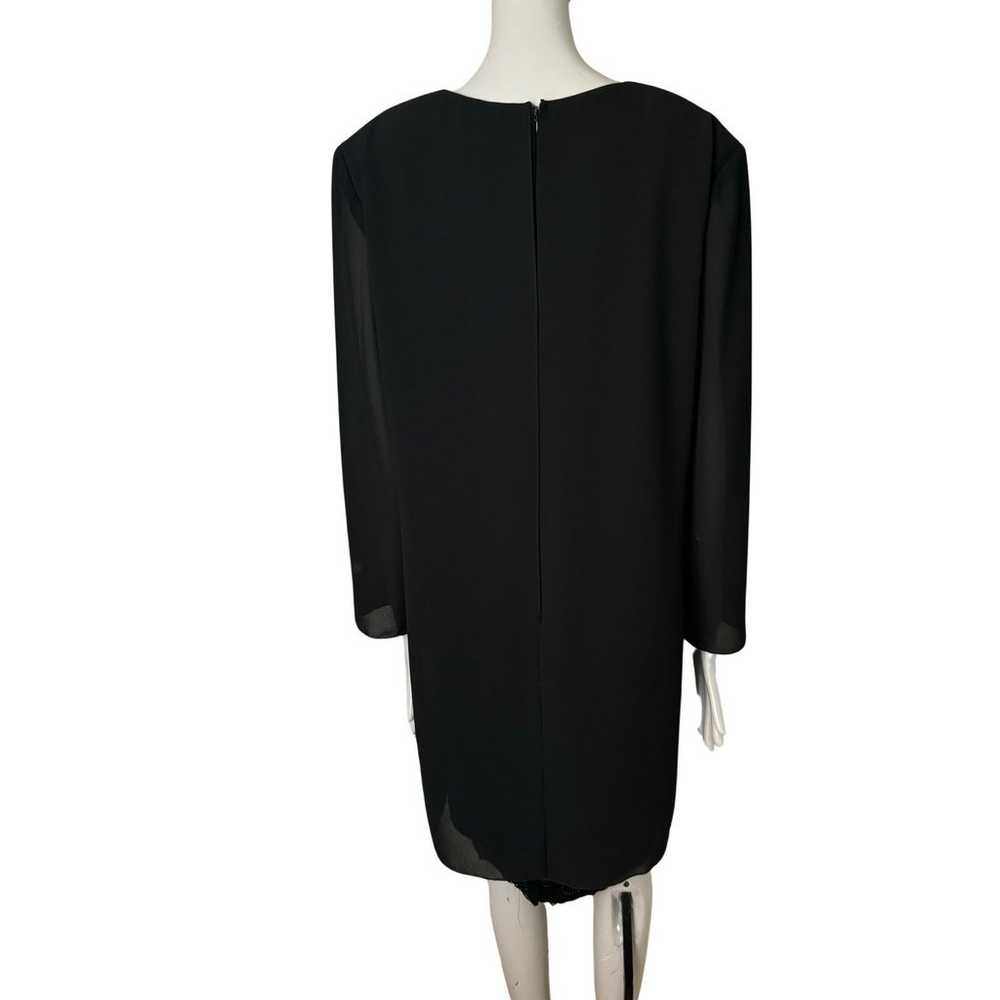 CATTIVA Vintage Crepe Black Formal Long Sleeved D… - image 7