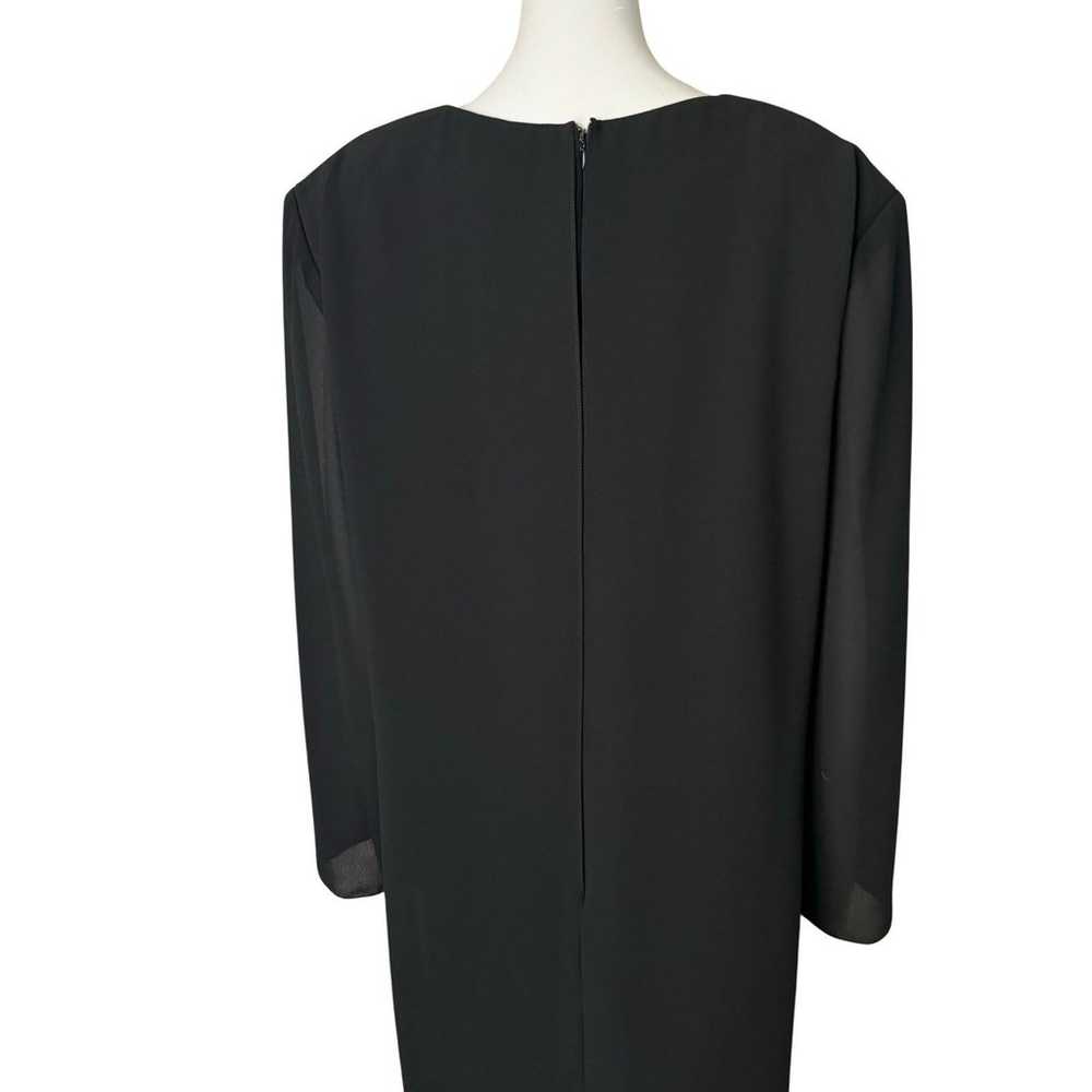 CATTIVA Vintage Crepe Black Formal Long Sleeved D… - image 8