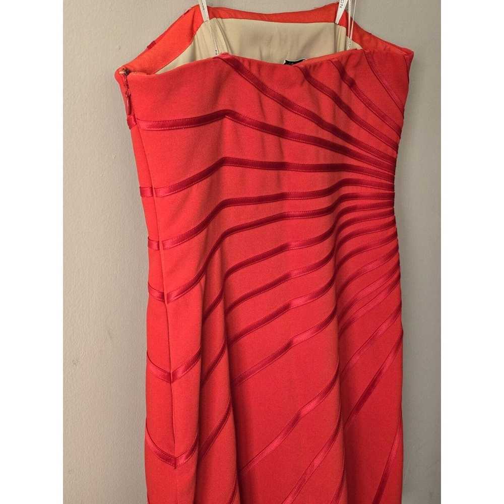 NWOT Halston Heritage Red Strapless Crepe Mini Dr… - image 9