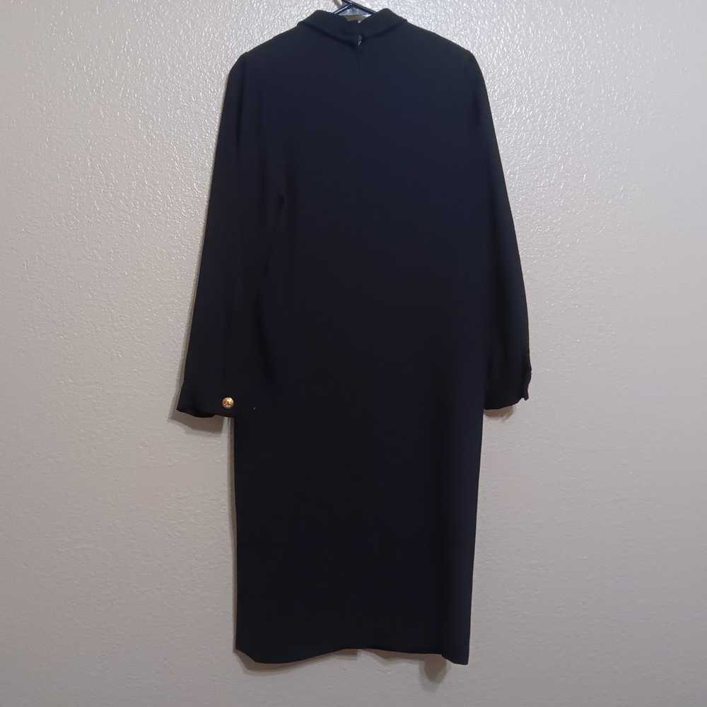 Talbots Vintage Black Military Style Wool Dress G… - image 3