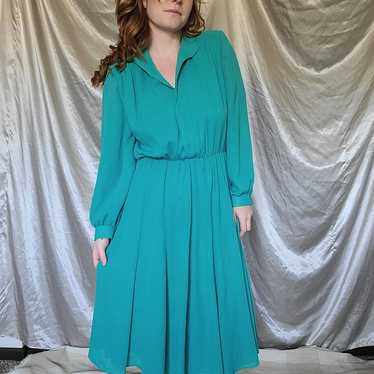 Vintage Long Sleeve Collared Dress - image 1