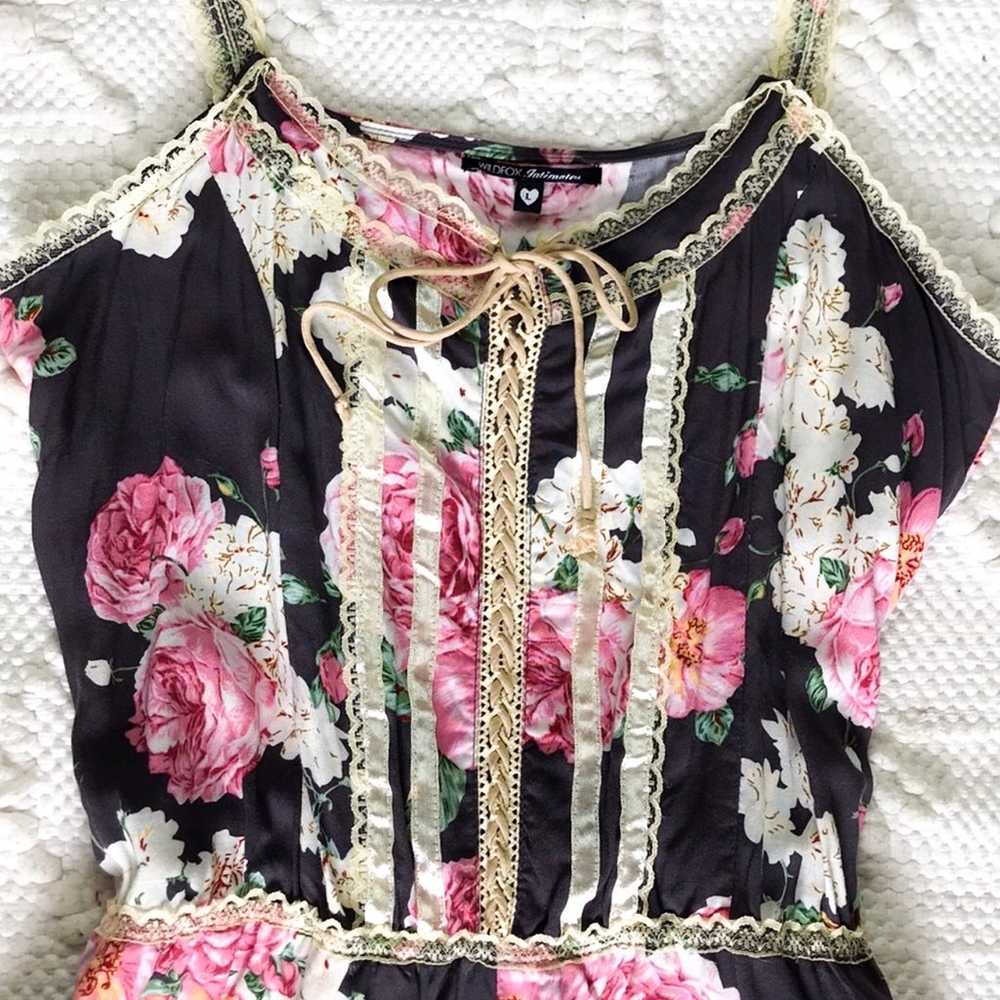 Wildfox Floral Rose Ruffle Lace Romper - image 6