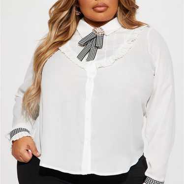 Plus size houndstooth blouse 2x - image 1