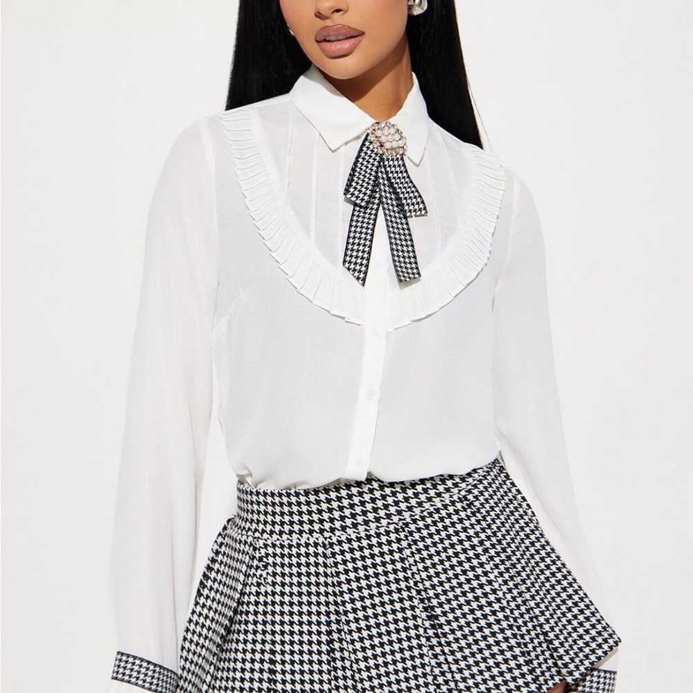 Plus size houndstooth blouse 2x - image 4