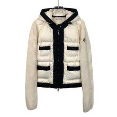 【MONCLER Off-White】 ダウン ベスト 取り外し可能 イエロー XTFVT02H4 ハイネック クロップド丈 ダウンベスト
