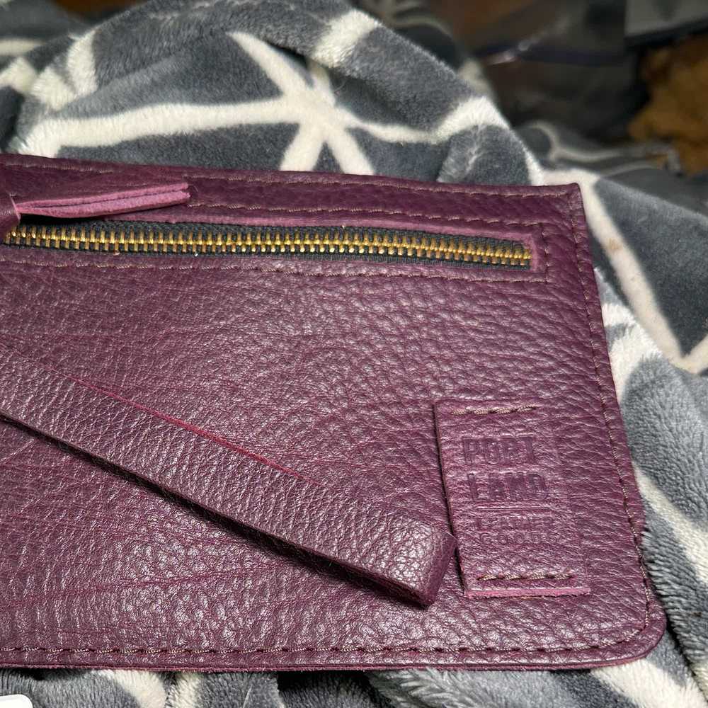 Portland Leather Plum Adriana Wristlet UNICORN - image 3